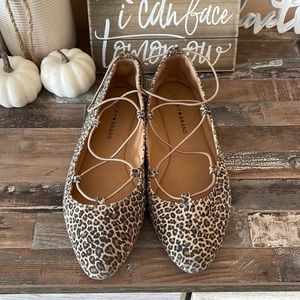Lucky Brand Leopard Print Flats Size 9 NWOT